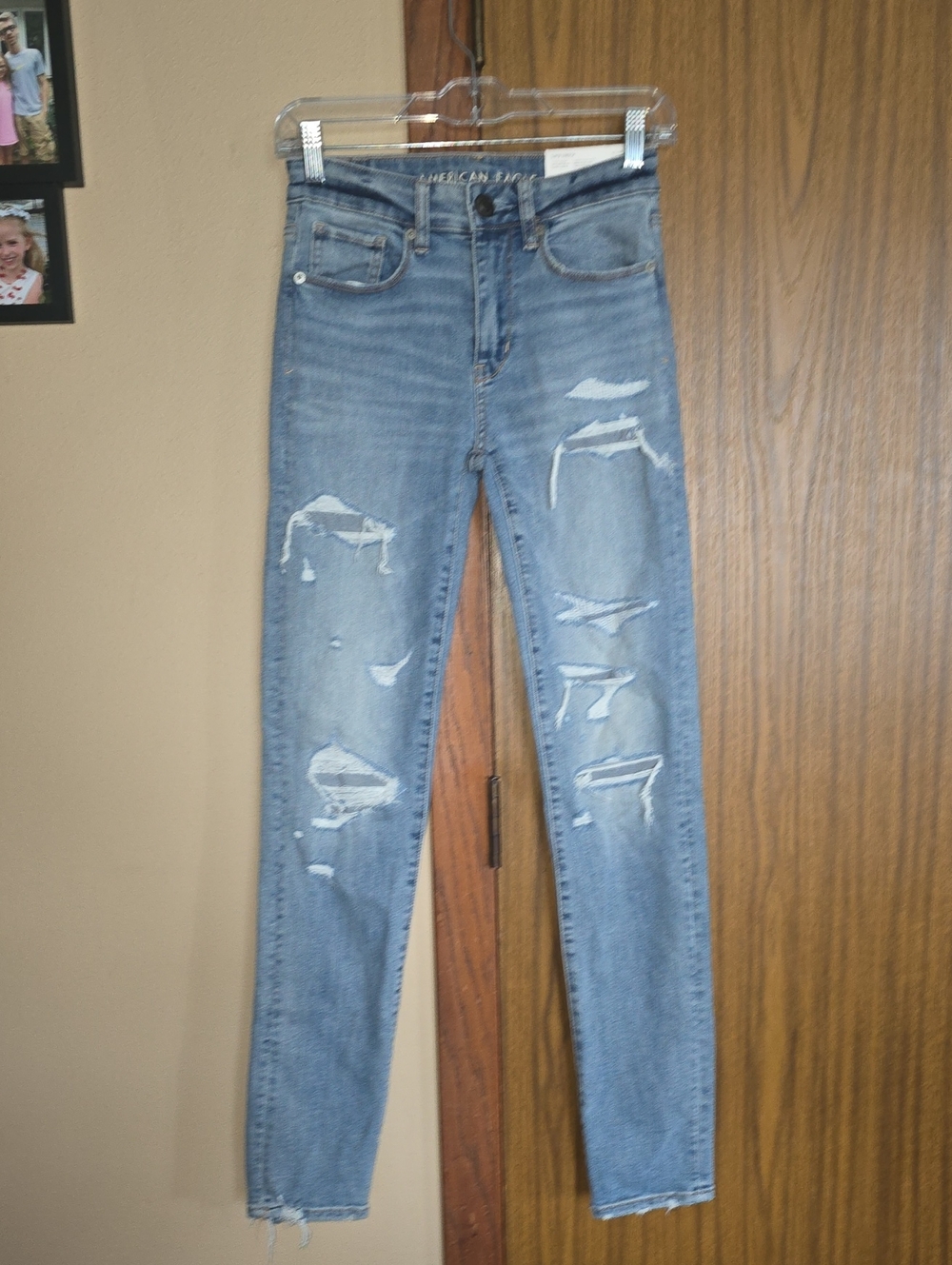 American Eagle Outfitters Distressed Light Blue Jeans